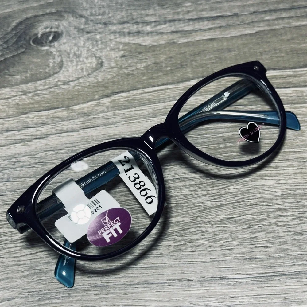 Truth & Love Eyeglass Frames Teens Blue Square Frames Only 50-19-140‎ T&L 10